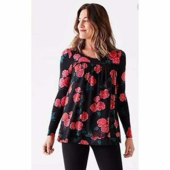 Matilda Jane Winter Blooms Floral Knit Top Small - Picture 8 of 8